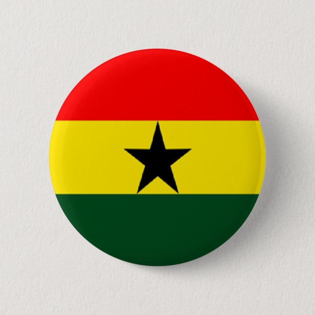 Ghana flag 2 inch round button (Front)