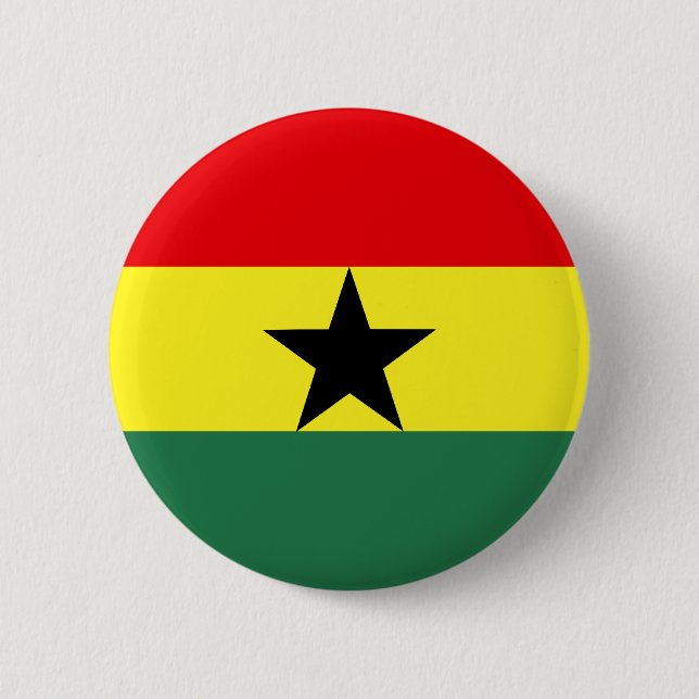 Ghana Flag 2 Inch Round Button (Front)