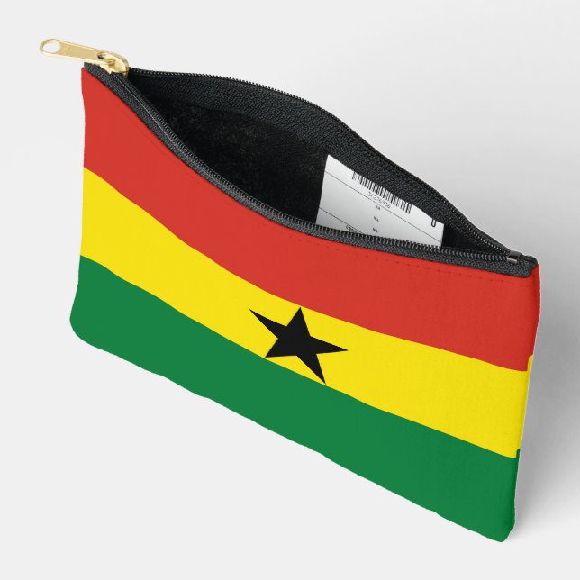 Ghana flag accessory pouch (Open)