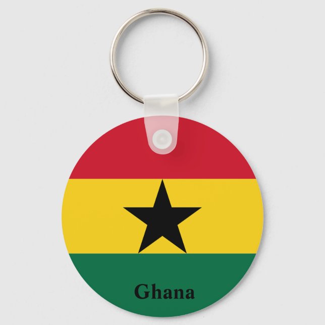 Ghana Flag Africa Keychain (Front)