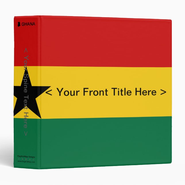 Ghana Flag Binder (Front/Spine)