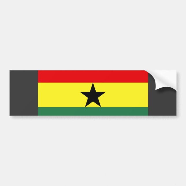 Ghana Flag Bumper Sticker (Front)