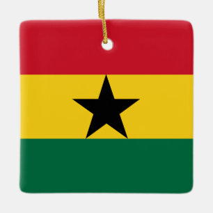 Ghana Flag Ceramic Ornament