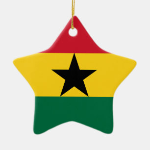 Ghana Flag Ceramic Ornament