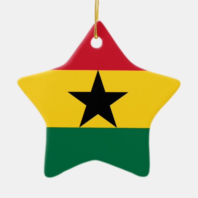 Ghana Flag Ceramic Ornament (Front)