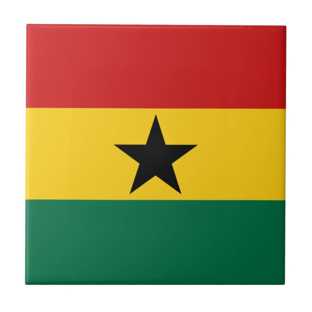 Ghana Flag Ceramic Tile (Front)