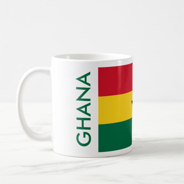 GHANA FLAG COFFEE MUG (Left)
