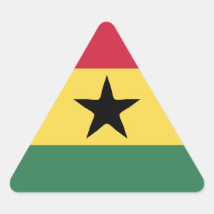 Ghana Flag Emblem Triangle Sticker
