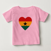 Ghana Flag Heart T-Shirt