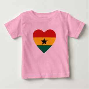 Ghana Flag Heart T-Shirt