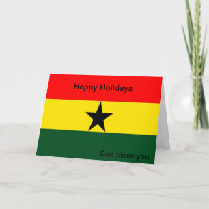 Ghana flag holiday card