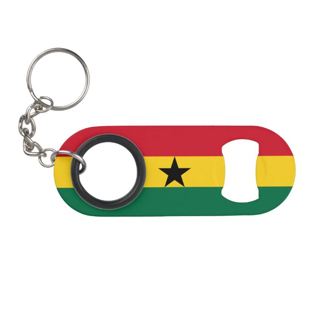 Ghana Flag Keychain Bottle Opener (Front (Horizontal))