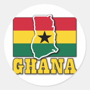 Ghana Flag Land Classic Round Sticker
