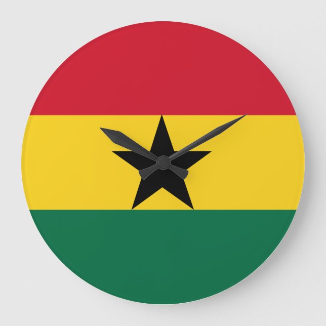 Ghana Flag Large Clock (Front)
