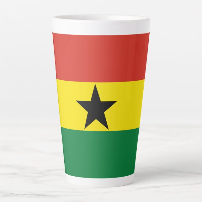 Ghana flag latte mug (Front)