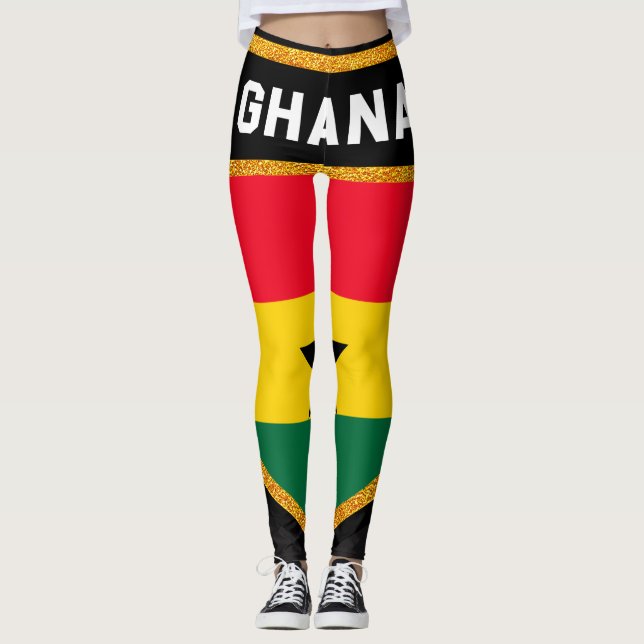 Ghana Flag Leggings (Front)