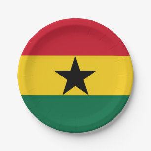Ghana Flag Paper Plate