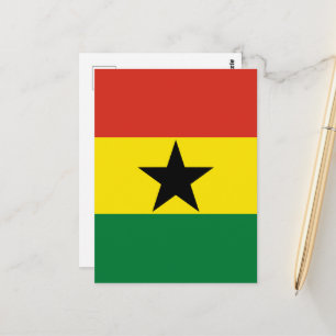 Ghana flag postcard