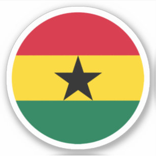 Ghana Flag Round Sticker