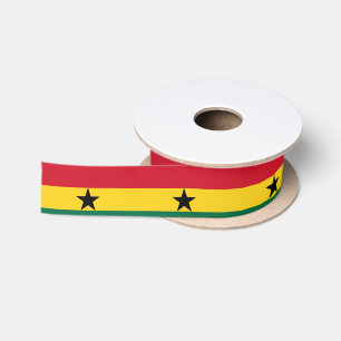 Ghana Flag Satin Ribbon