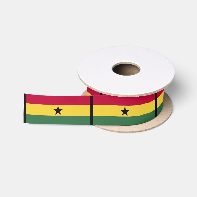 Ghana flag satin ribbon (Spool)