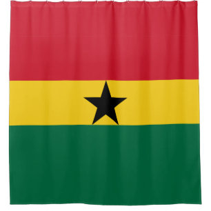 Ghana flag Shower Curtain