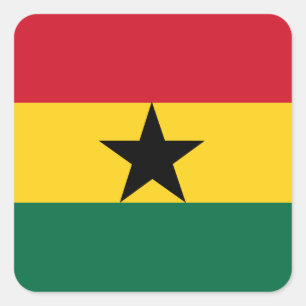 Ghana Flag Square Sticker