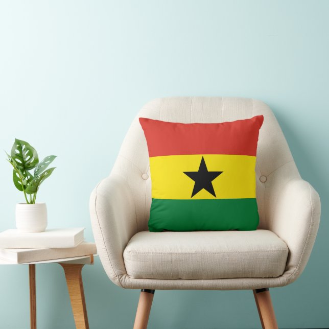 Ghana flag throw pillow (Chair)