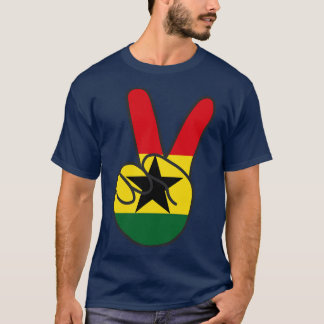 Ghana Flag V Sign T-Shirt