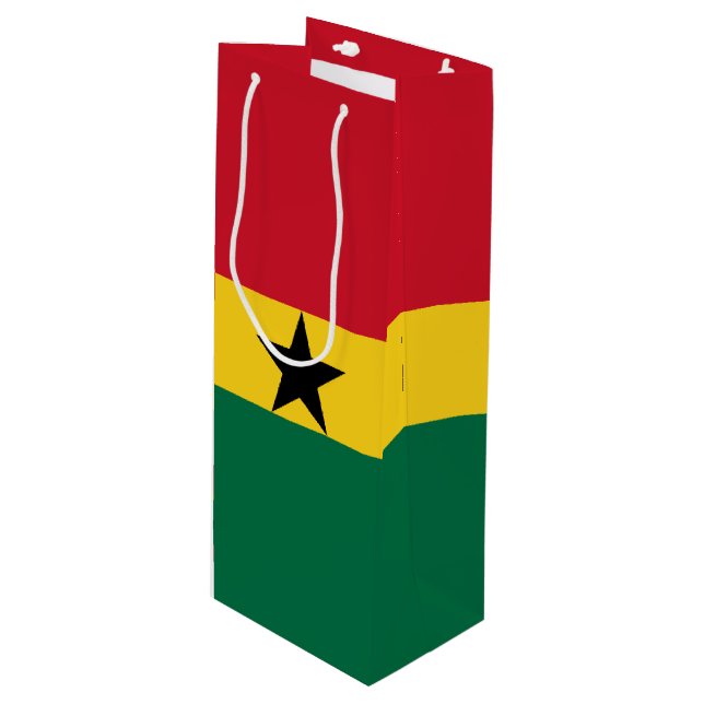 Ghana Flag Wine Gift Bag (Front Angled)