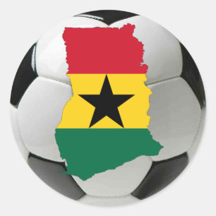 Ghana football soccer classic round sticker