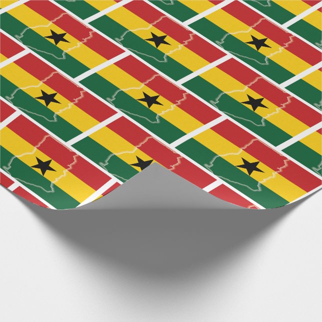 GHANA | Ghanaian Flag Wrapping Paper (Corner)