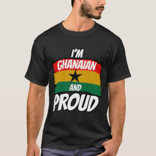 Ghana Ghanaian Heart Love Proud Melanin Flag T-Shirt