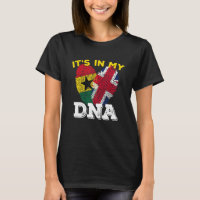 Ghana Ghanaian Uk England Flag Hand Mixed Dna