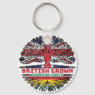 Ghana Ghanaian Uk United Kingdom British Tree Keychain
