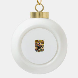 Ghana Goal Mode Skeleton Striker Nations Streetwea Ceramic Ball Christmas Ornament
