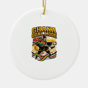 Ghana Goal Mode Skeleton Striker Nations Streetwea Ceramic Ornament
