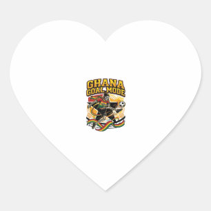 Ghana Goal Mode Skeleton Striker Nations Streetwea Heart Sticker