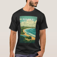 Ghana Illustration Travel Art Vintage