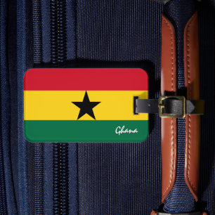 Ghana Luggage Tags, patriotic Ghanaian Flag Tag