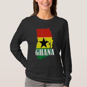 Ghana Map Ghanaian Flag Pride T-Shirt
