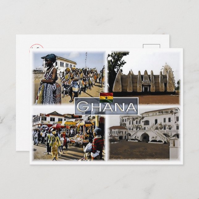 Ghana - Mosaic - Postcard (Front/Back)