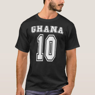 Ghana number 10 print on the back sport number Gha T-Shirt