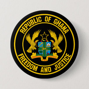 Ghana Round Emblem 3 Inch Round Button