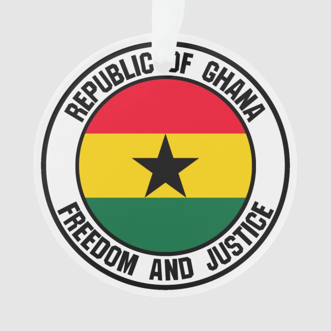 Ghana Round Emblem Ornament (Front)