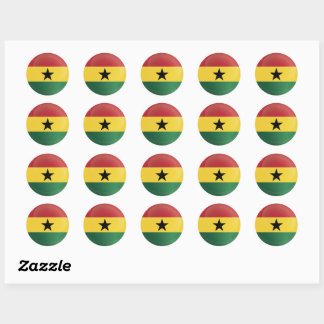 Ghana  Round Icon Flag  Classic Round Sticker