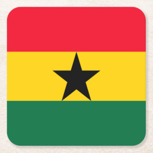 Ghana Square Paper Coaster
