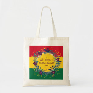 GHANA WEDDING WELCOME Floral Personalized Tote Bag