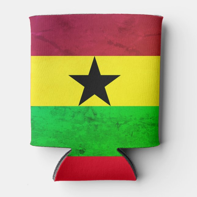 Ghana (West Africa) Flag Can Cooler (Front)
