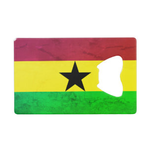 Ghana (West Africa) Flag Credit Card Bottle Opener